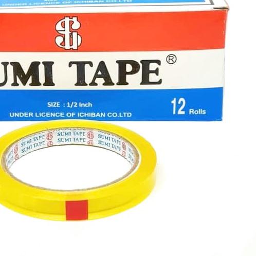 

☞ isolasi Sumi 1/2" Inch X 72Y isolasi selotip bening 12mm ✧