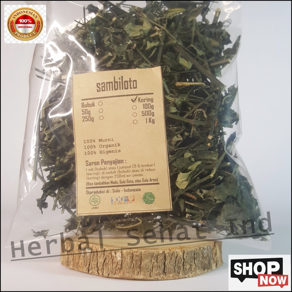 

SAMBILOTO / SAMBIROTO KERING 50 GRAM - Andrographis Paniculata - MURNI