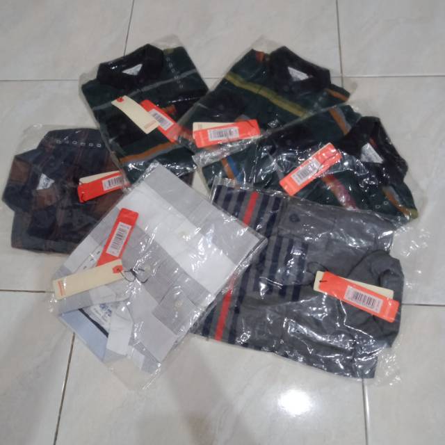 Kemeja anak laki-laki ezio salur kombinasi