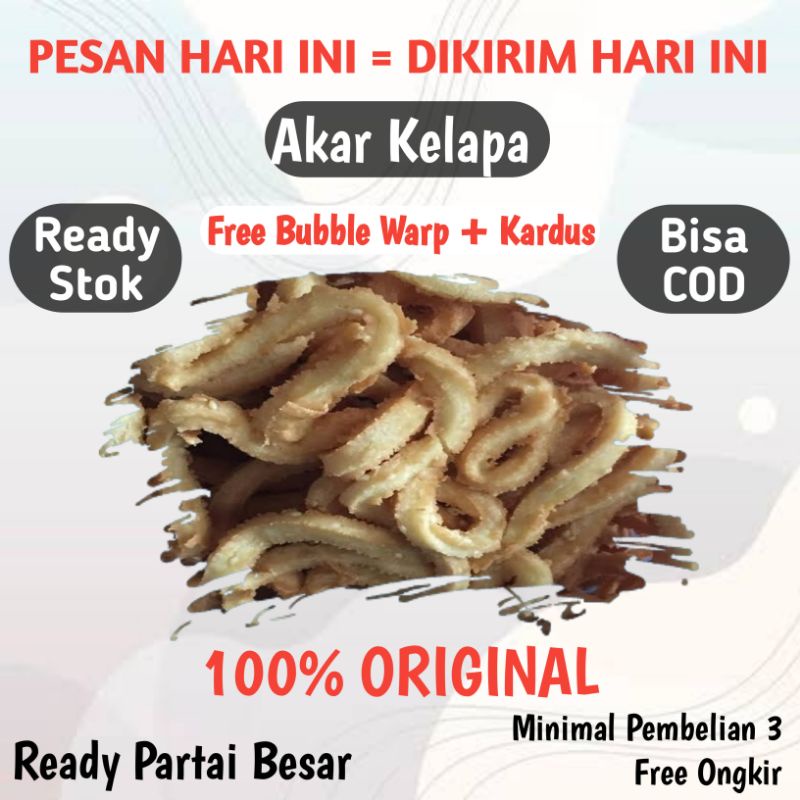 

aswajastore | Akar Kelapa 250g ~ Snack Enak dan Murah