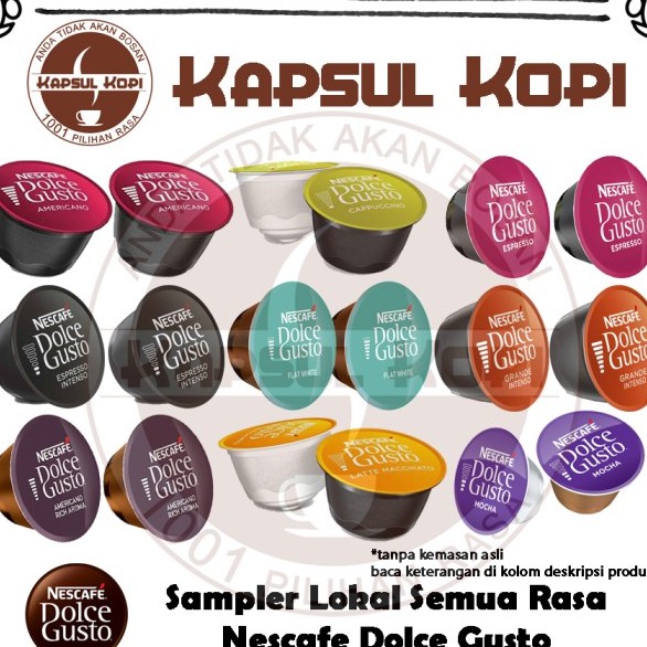 

MURAH Sampler Kapsul Kopi Lokal Semua Rasa Nescafe Dolce Gusto Coffee