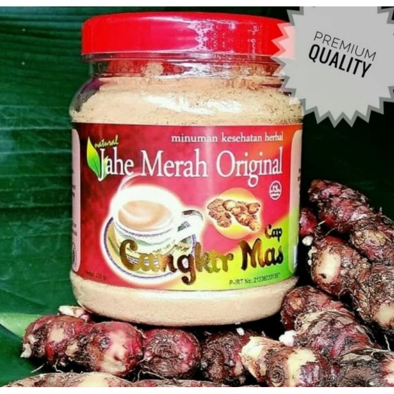 Jehe Merah Original Cangkir Mas Netto 330gr / Jahe Obat Herbal Alami 100% Asma Flu Batuk Dll