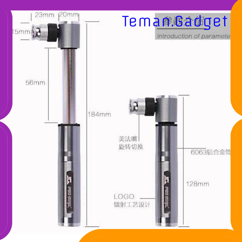 TG-IB659 PRO STAR POMPA ANGIN BAN SEPEDA PORTABLE 100PSI
