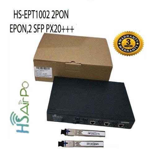 HSAIRPO EPT1002 EPON OLT 2PON EPON OLT 2SFP PON ports,with 2 PX20+++ SFP Combo Uplink Port