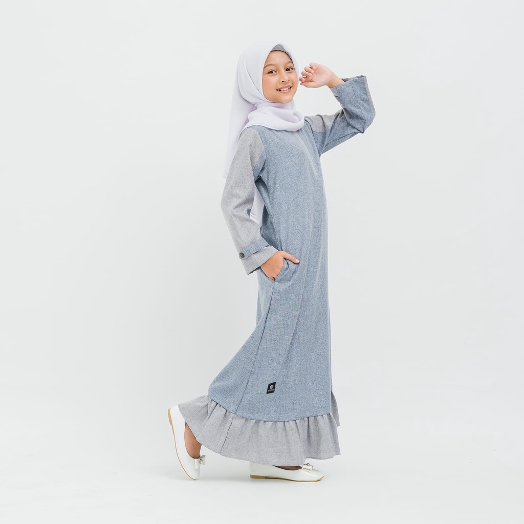 EXCLUSIVE PUKAU Applekidz Gamis Anak Perempuan Tanggung Muslim Sarimbit Couple Umur 8-15 Tahun Laila