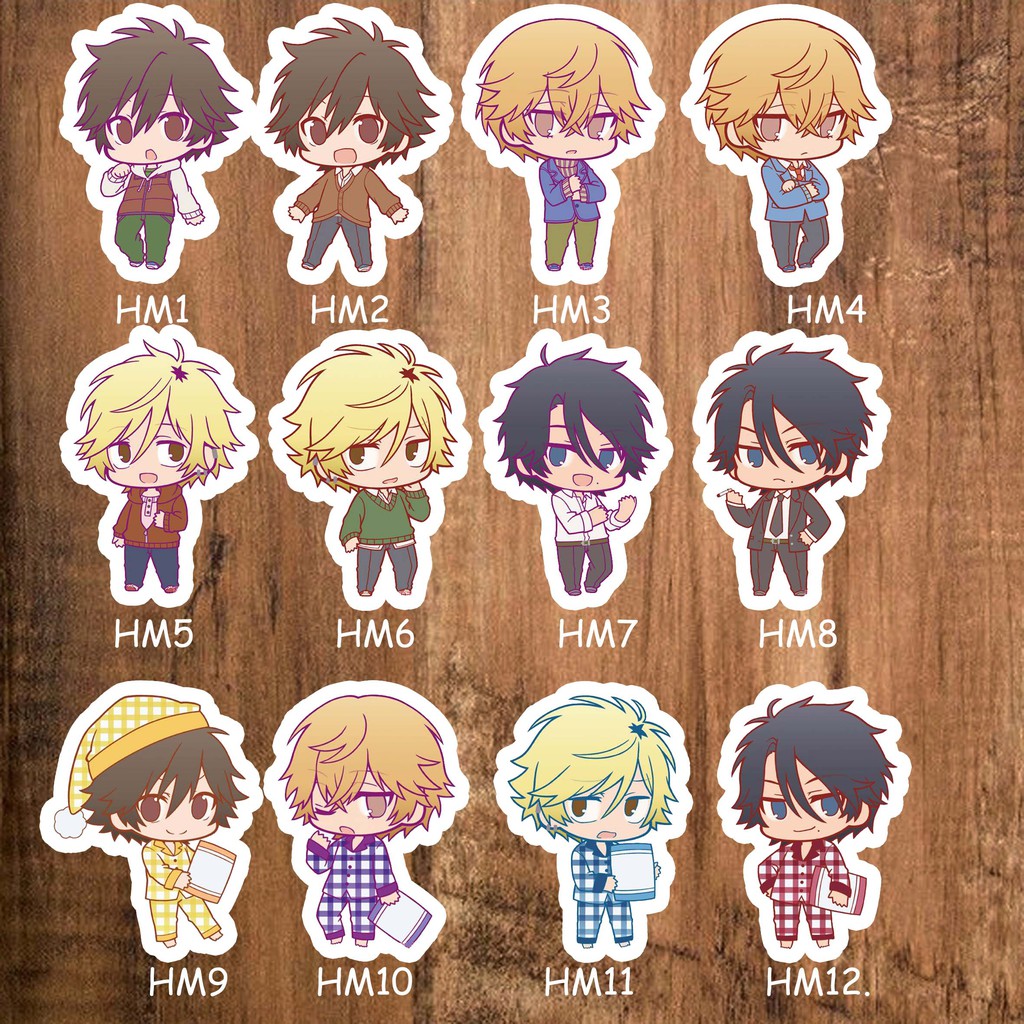 

Stiker sticker anime lengkap Hitorijime My Hero seri 1