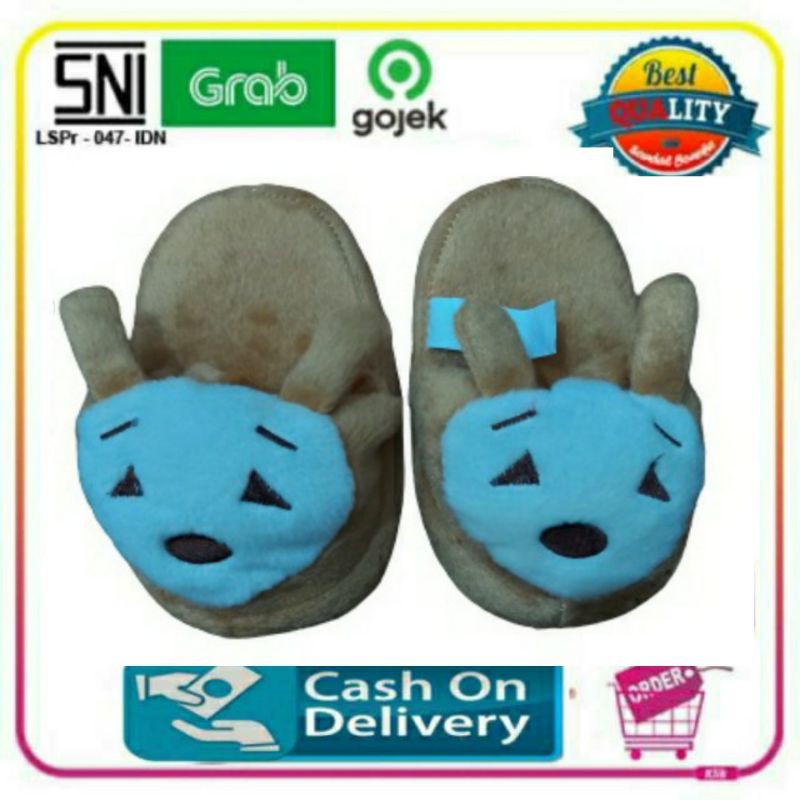 Sandal boneka anak s senopi/sandal anak/sandal rumah/sandal kamar/sandal lucu