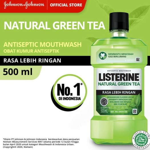 Listerine 500mL Cool mint / green tea antiseptic coolmint greentea mouth wash 500 ml kumur mulut (no.252)