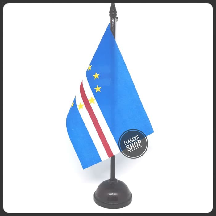 

Bendera Meja Tanjung Verde/Cape Verde + Tiang Kayu