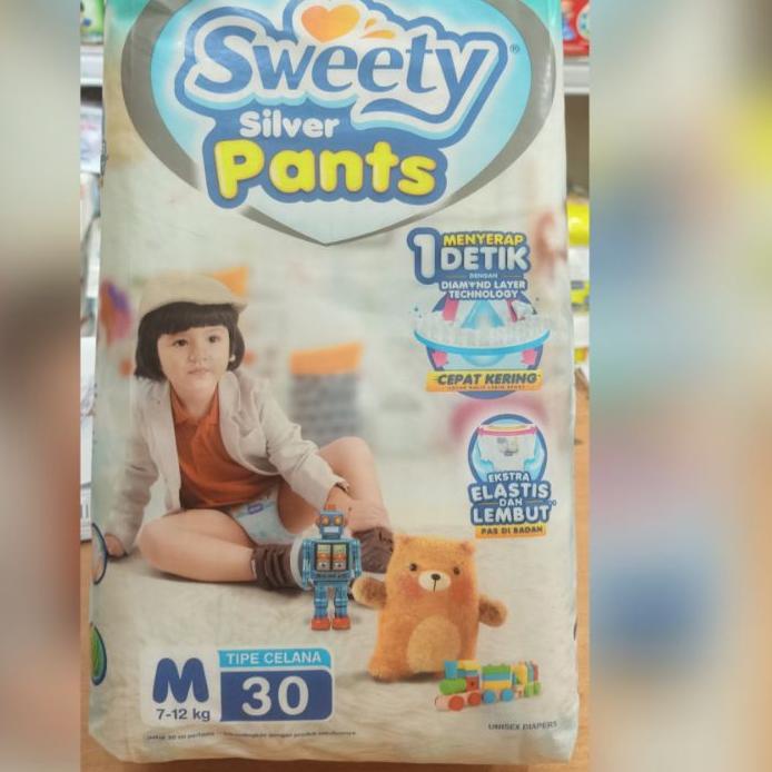 ➩ Sweety Silver Pants S32 / M30 / L28 / XL26 / XXL24 azzam jaya susu ♚