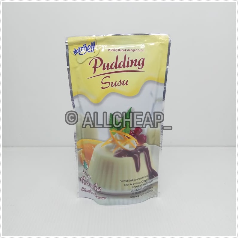 nutrijel PUDING susu rasa VANILA vanilla flavour 120gr (4.2oz)