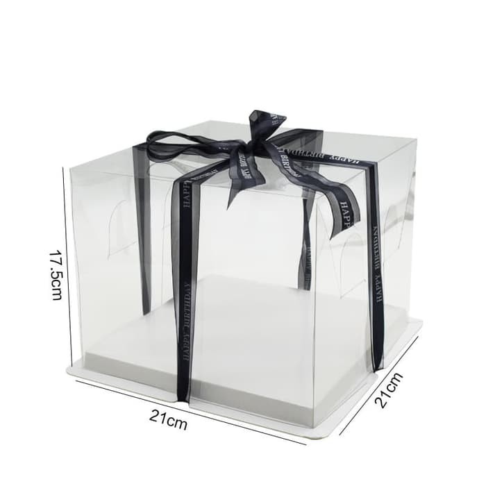 

JGO box kotak mika transparan kue cake dus 25*25