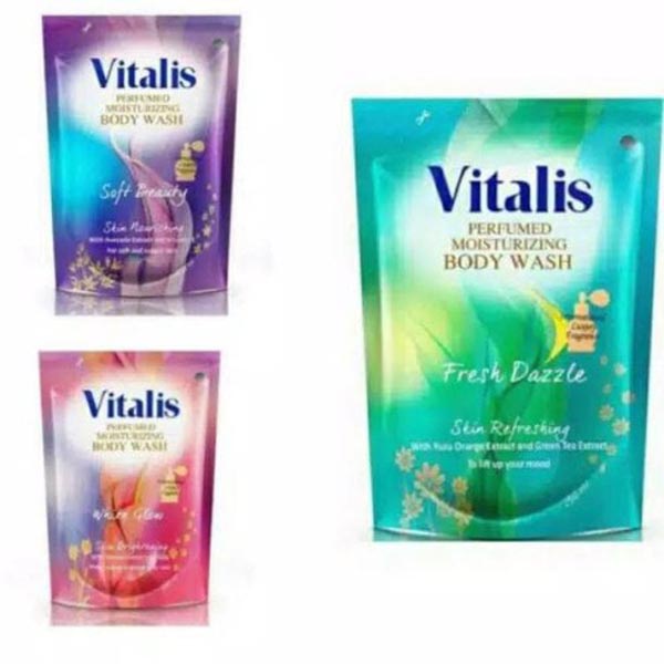 [REFILL 450ML] Vitalis Sabun Mandi Cair Fresh Dazzle 450 Ml |450ML - Body Wash_Cerianti