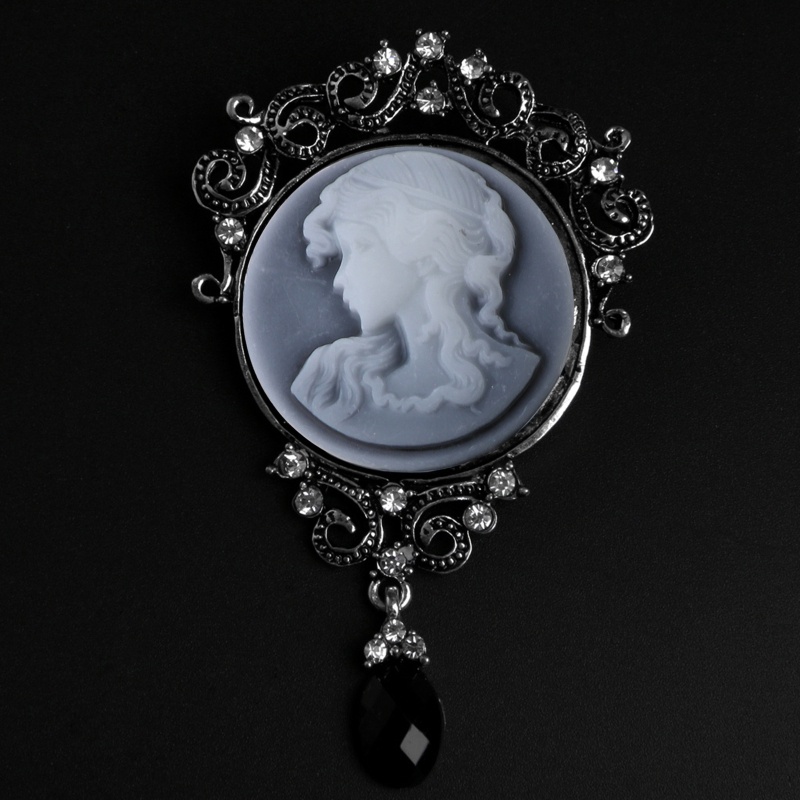 SIY  Elegant Women Lady Jewelry Antique Vintage Victorian Cameo Brooch Pin Pendant