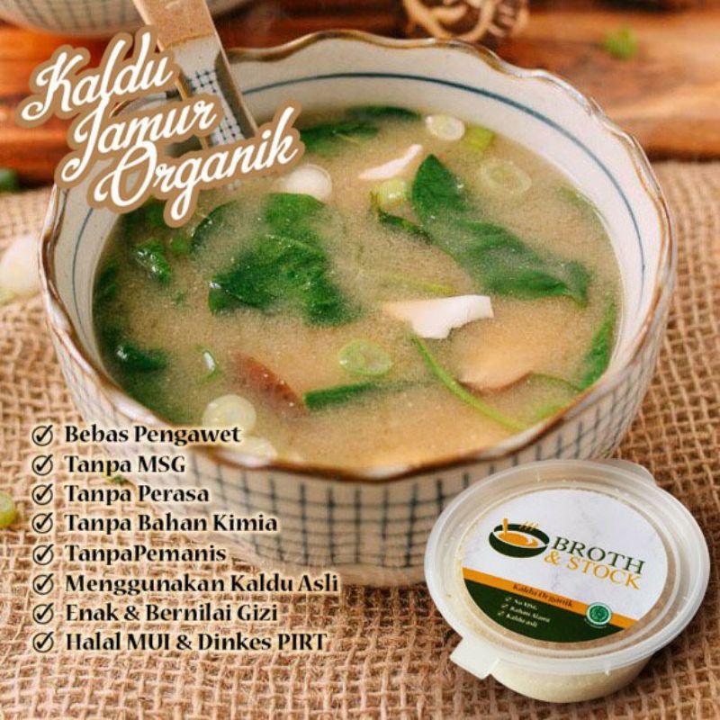 TANPA MSG!! Kaldu Jamur Organik Menggunakan Jamur Asli Bernilai Gizi Tinggi | Broth &amp; Stock | Pengganti Vetsin / Penyedap Rasa | Kaldu Organik 30 Gram Broth &amp; Stock | Tanpa Pengawet, Perasa, Pewarna 100% Alami | Cocok Untuk MPASI