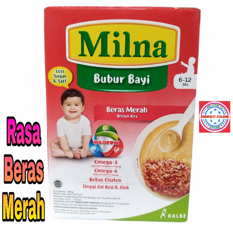 MILNA BUBUR BAYI 6+ DAN 8+ 120GR PER 1 BOX