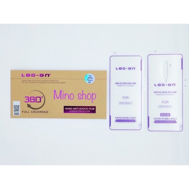 ANTISHOCK LOG ON OPPO RENO 2 SCREEN PROTECTOR DEPAN&amp;BELAKANG - ANTIGORES JELLY