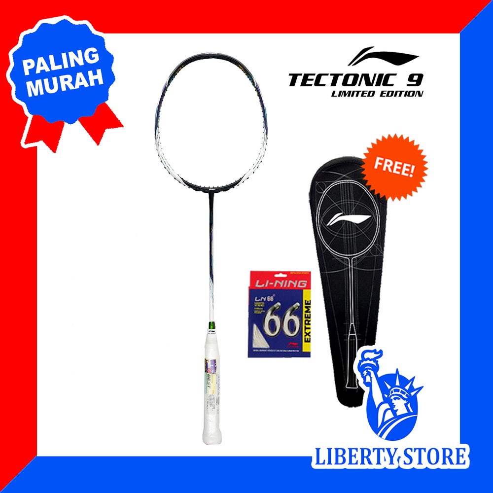 Raket Badminton ORIGINAL LINING TECTONIC 9  LIMITED EDITION + TAS + SENAR