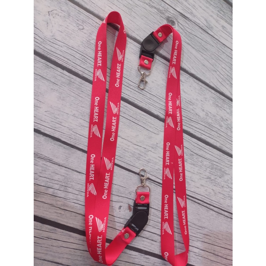 

Lanyard Honda One Heart Merah / Lanyard Honda Full Desain Printing / Lanyard Murah Printing / Surabaya