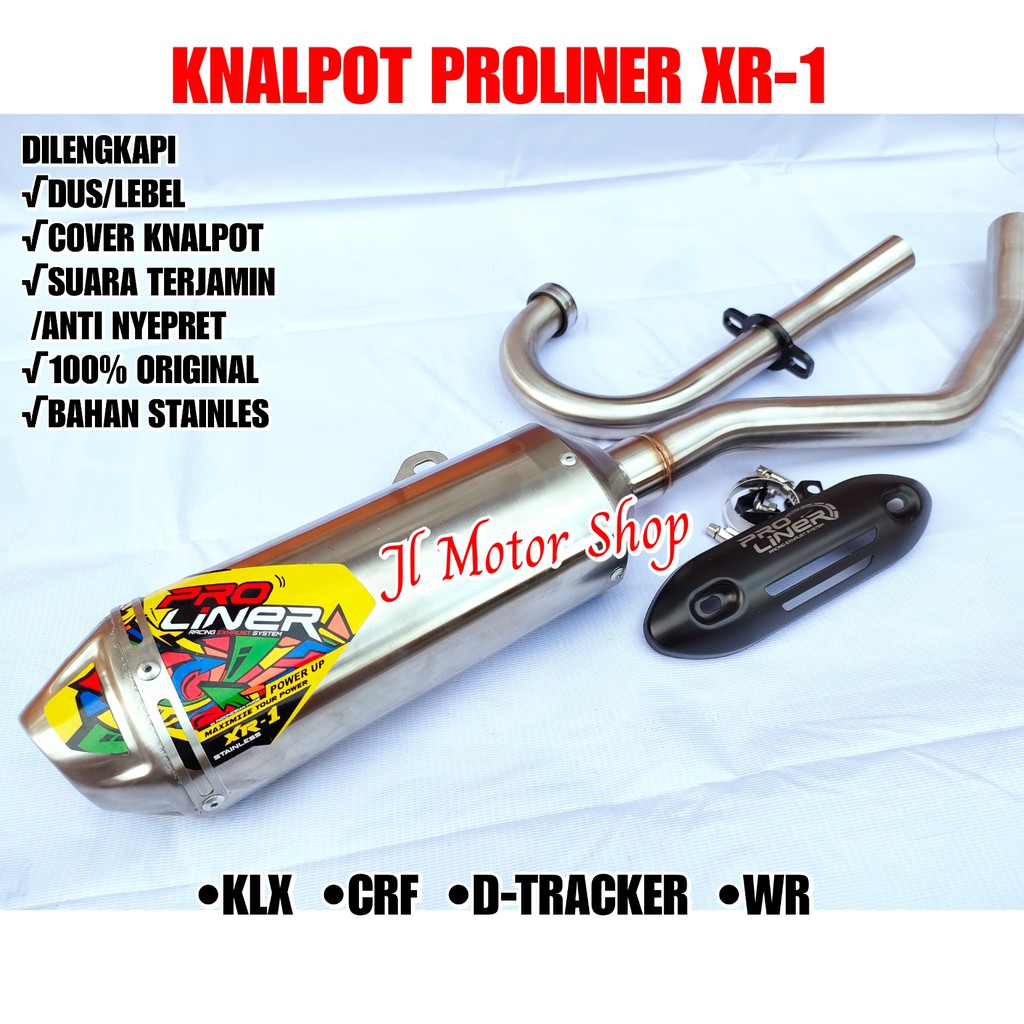 Knalpot Pro Liner Proliner XR1 XR-1 Yamaha WR155 KLX D-Tracker CRF 150 WR 155 Original Norofumi dll