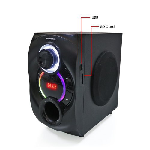 SPEAKER 2.1 MULTIMEDIA SIMBADDA CST 7000 N+ WITH REMOTE PLUS MUSIC PLAYER SUBWOOFER