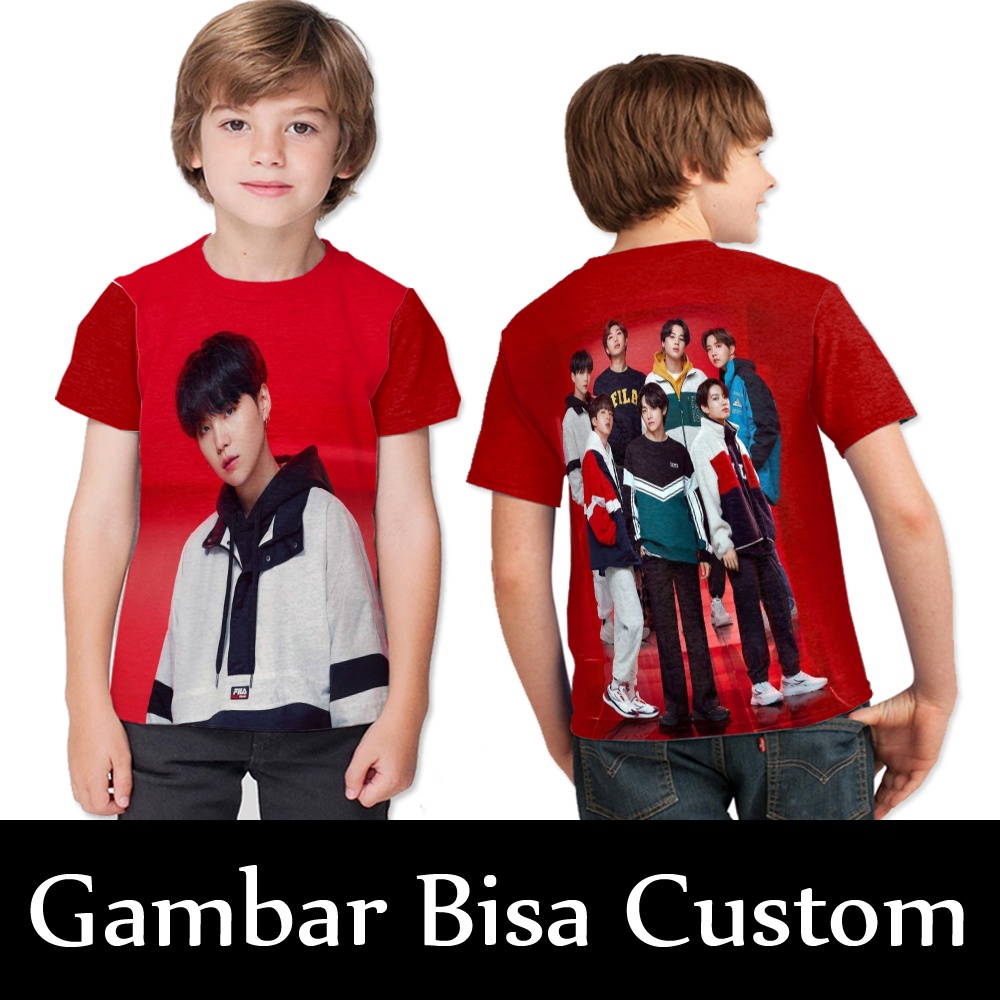 Kaos BTS Anak / Baju BTS Anak / Kaos Anak Member BTS Murah / Kaos Baju Anak Bts Butter Fullprint