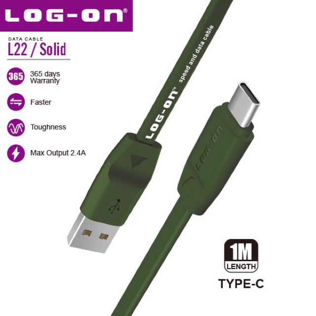 KABEL DATA LOGON L22 1M TYPE -C 2,4A SAFE&amp;SPEED