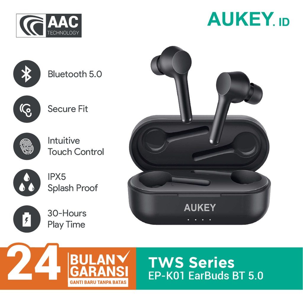 Aukey Headset EP-K01 Wireless Headphones Bluetooth 5.0 - 500459