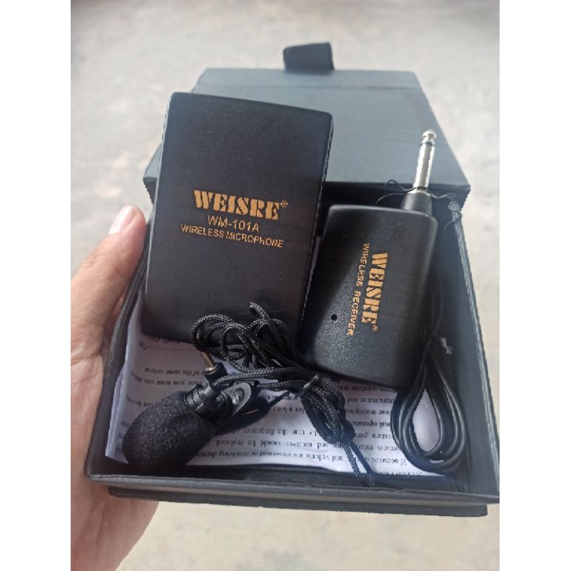 Mic microphone Clip on mic wireless record rekaman prank vlog aka weisre wm-101a bolun wr 601