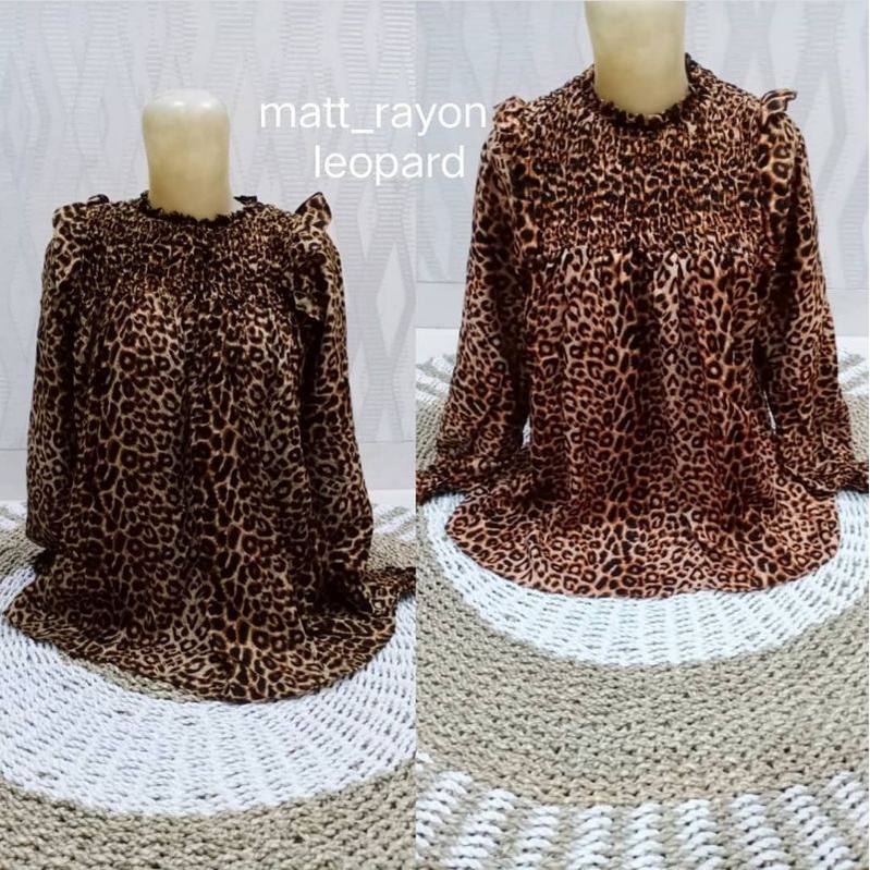 BAJU LEOPARD MODEL LEHER KERUT DADA KARET