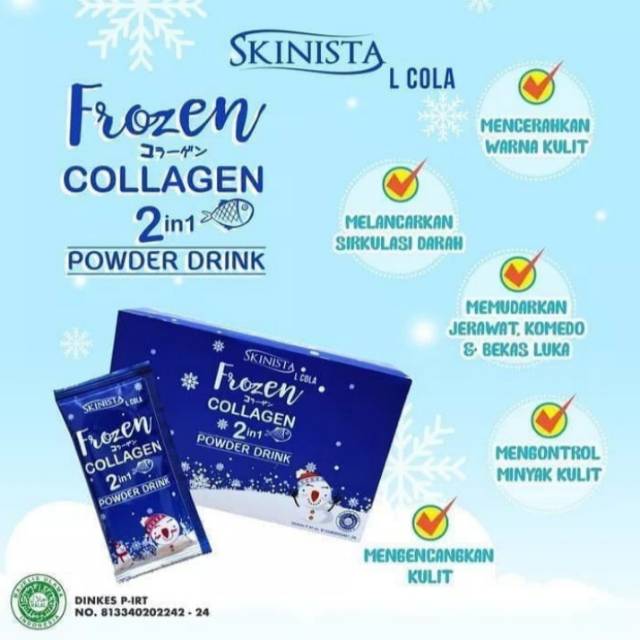 FROZEN COLLAGEN POWDER DRINK 2in1 BY SKINISTA ORIGINAL BPOM DAN HALAL