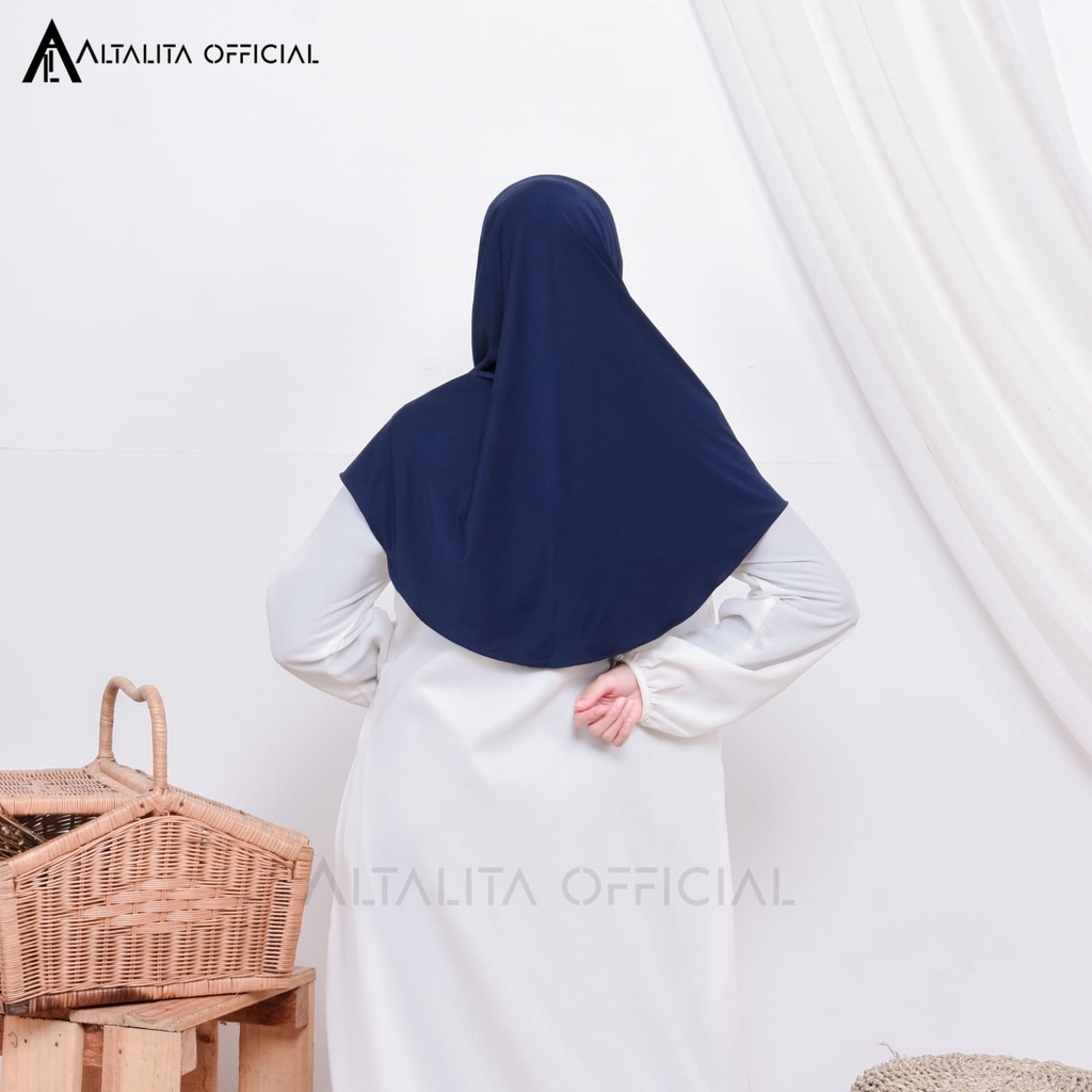 Altalita - Kerudung Instan Hamidah Jersey Menutupi Dada Untuk Sekolah Olahraga Sehari-hari