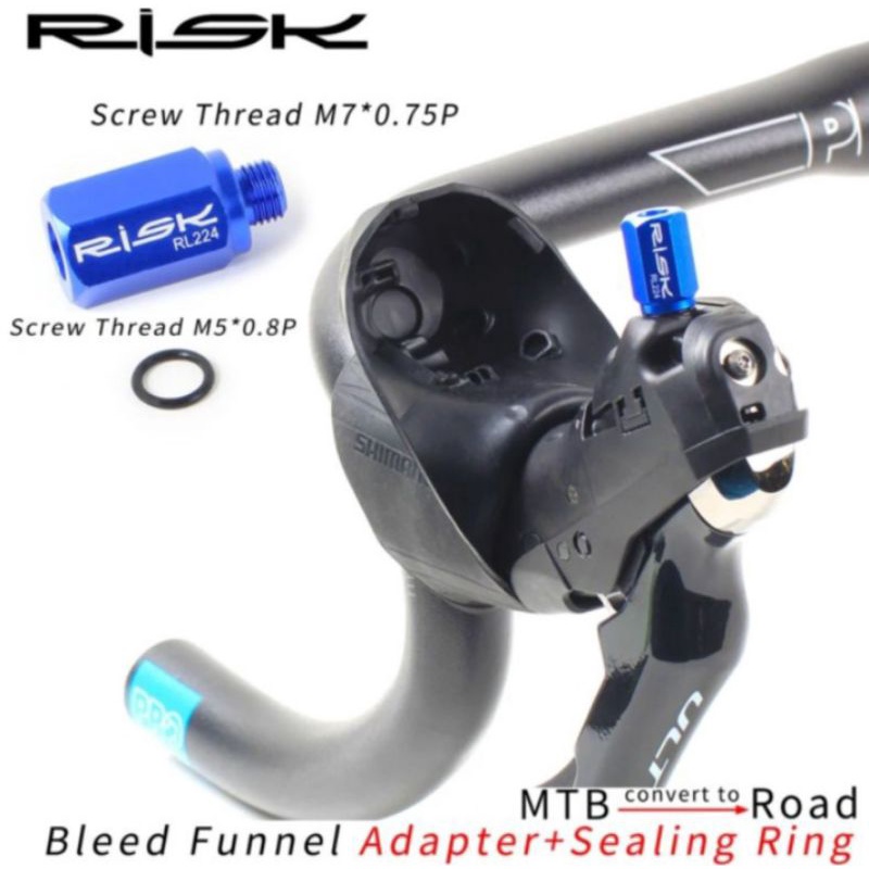 Risk Bleed Funnel Adapter Adaptor Bleeding kit Rem Hydroulic Sepeda MTB Ke Sepeda Roadbike