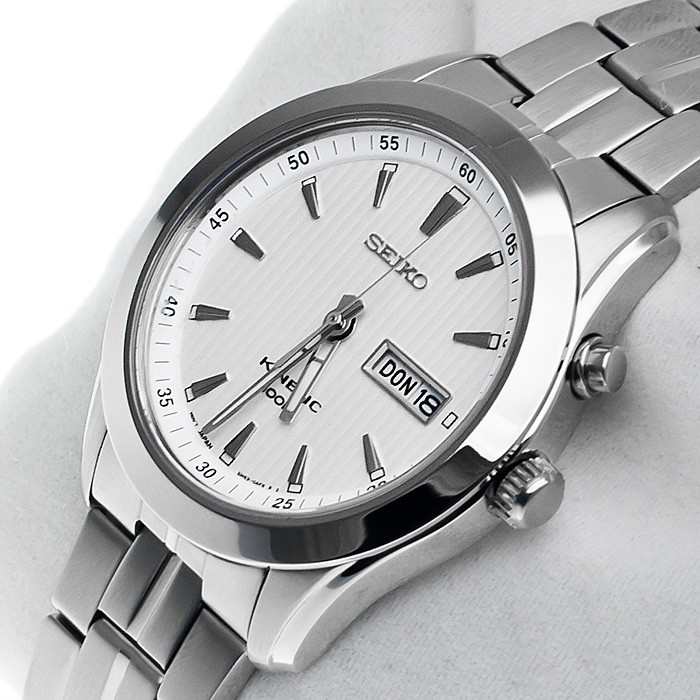 Seiko Mens SMY101 Kinetic Sapphire Glass White Dila | jam Pria SMY101