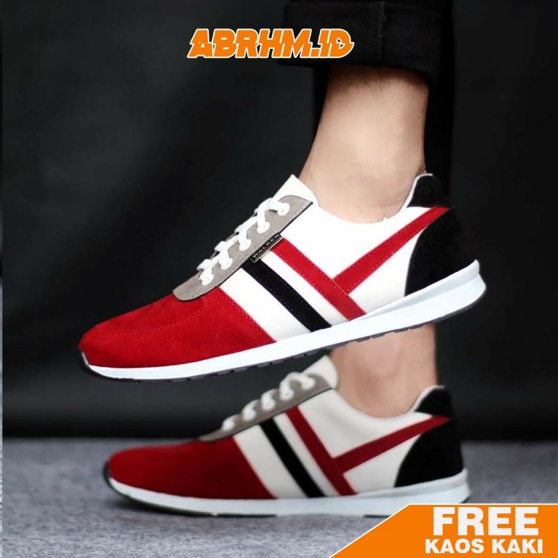 ABRHM X DROPID Sepatu Casual Sneakers Running Pria Fashion Sepatu Sport Lari Olahraga Sneaker Pria