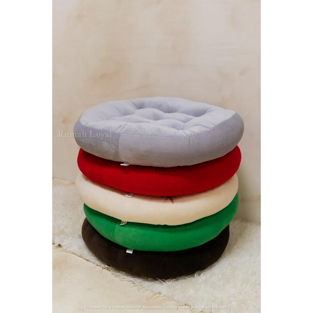 Bantal Bulat Lesehan - Alas Bantal Duduk Bulat Ukuran 50cm Jumbo - Bantal Duduk Santai Lesehan