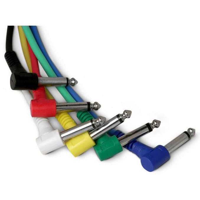 Kabel Gitar L Angle Untuk Pedal Efek Gitar 6 PCS - Multi-Color