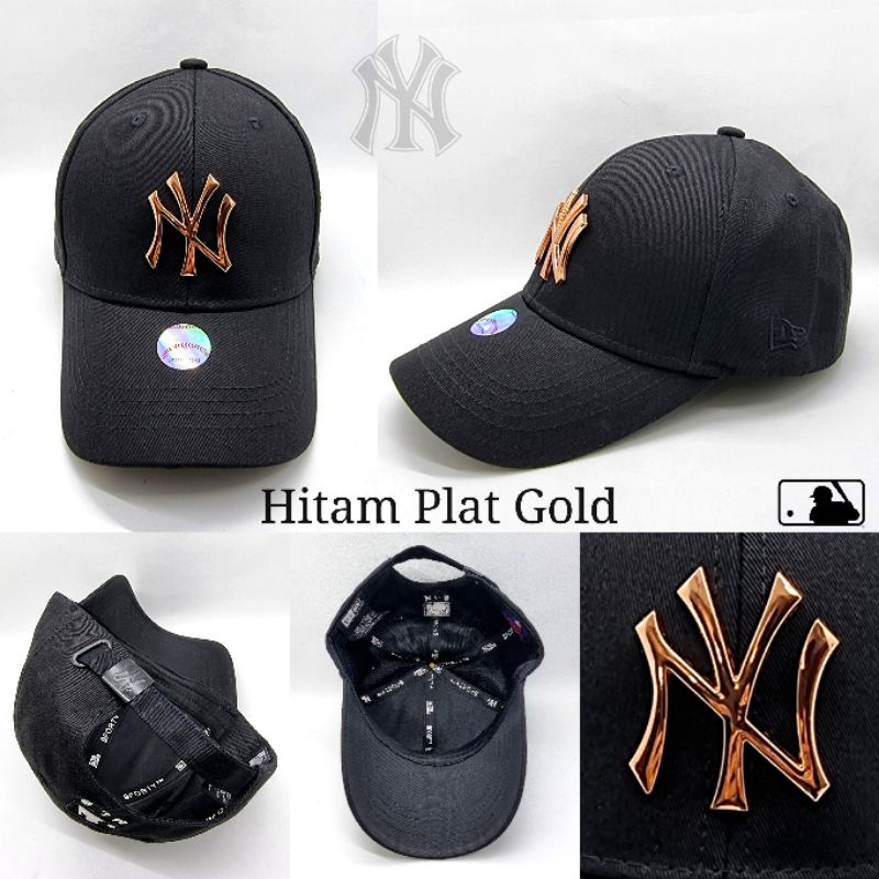 Topi Pria Wanita NY Import Baseball Terbaru Logo Plat Besi Metal