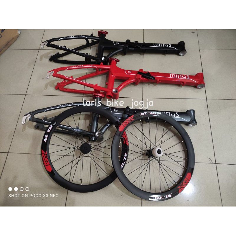 FRAME SEPEDA LIPAT MINUS BONUS WHEELSET XLR8