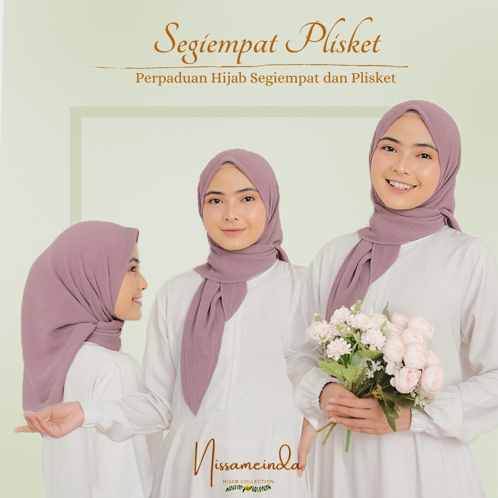 JILBAB PLISKET SEGI EMPAT KERUDUNG SEGI EMPAT PLISKET POLOS MURAH