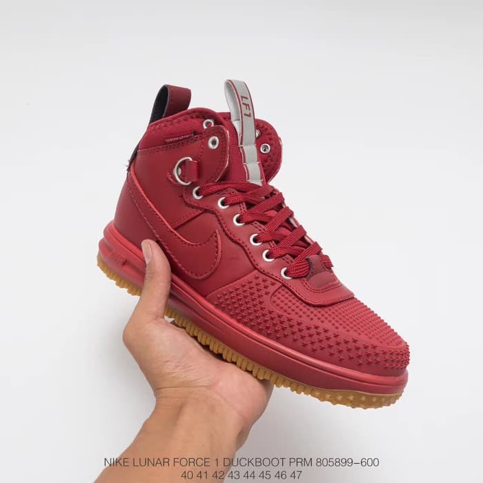 Nike Lunar Force 1 DuckBoot RED Perfect 