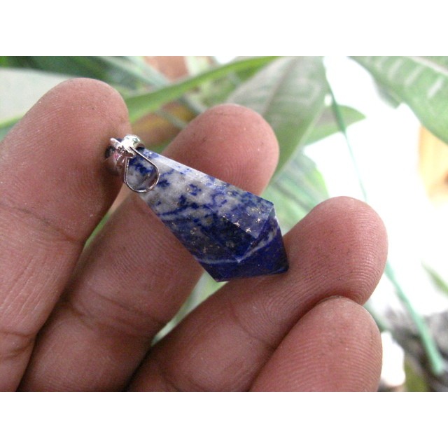 12-Sided Natural Lapis Lazuli Pendant 10Gr LL002