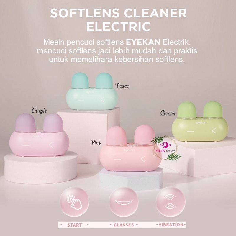 EYEKAN STEAMER SOFTLENS AUTOMATIS USB &amp; BATTERAI RABBIT CLEANING ULTRASONIC VIBRATION