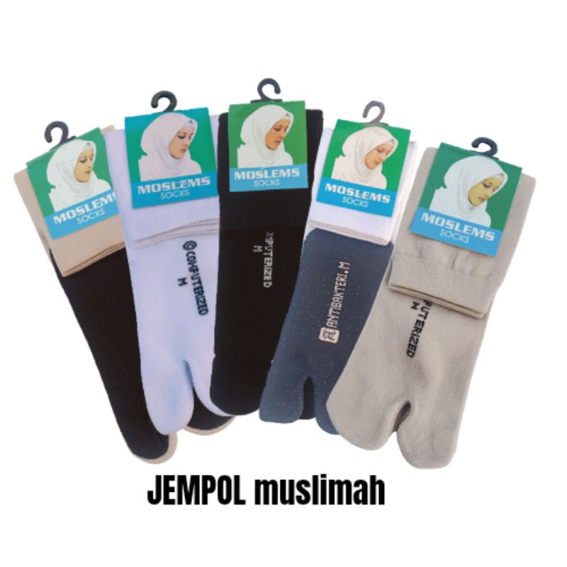 (12 pasang) KAOS KAKI JEMPOL POLOS KAOS KAKI JEMPOL MUSLIMAH