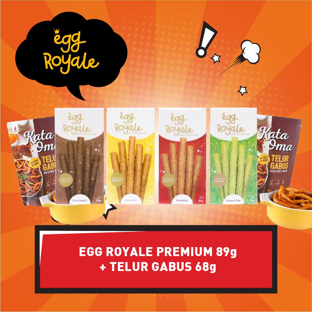 Egg Royale 89gr Bonus Telur Gabus Gula Aren Keju Balado Padang Traditional Snack Cemilan Camilan