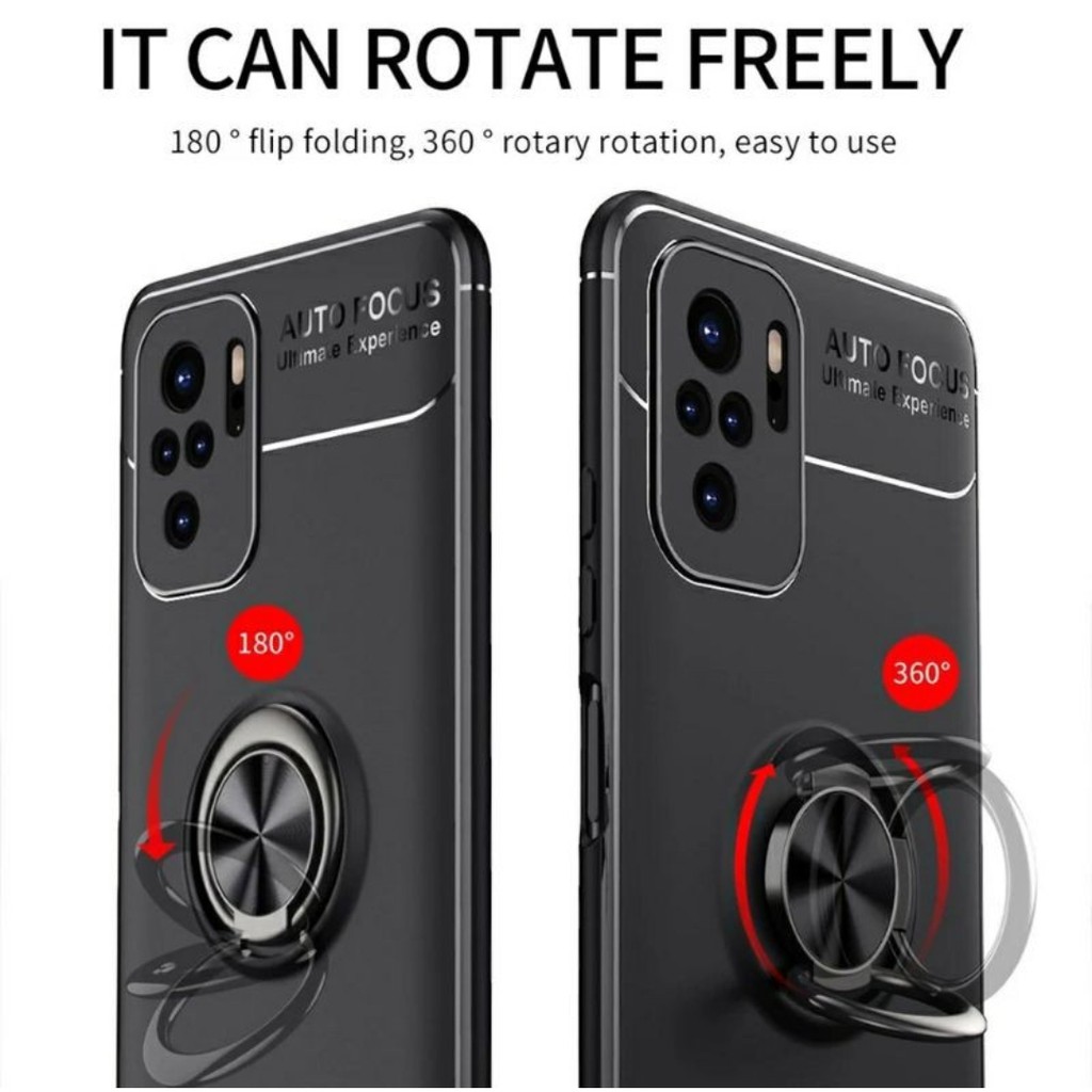 Auto Focus Ring Holder Xiaomi Redmi note 9 10 PRO mi10t mi 11 Lite ultra POCO X3 M3 F3 Case Cover