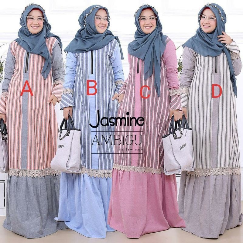 JASMINE DRESS AMBIGU BY IRWINOV DRESS MUSLIM TERBARU GAMIS BUSUI GAMIS MUSLIM ORIGINAL