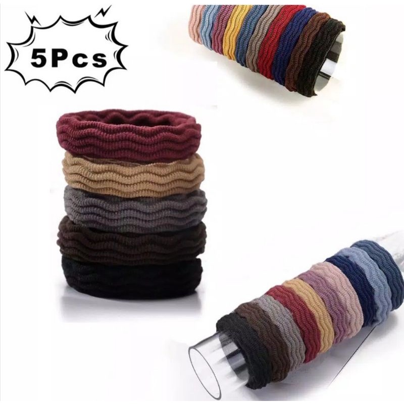 IKAT RAMBUT KOREA KARET MULTI COLOR 5PCS