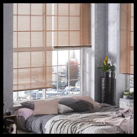 Tirai Lipat Minimalis Gorden Tirai Kaca Hordeng/ Gordeng Motif Kayu