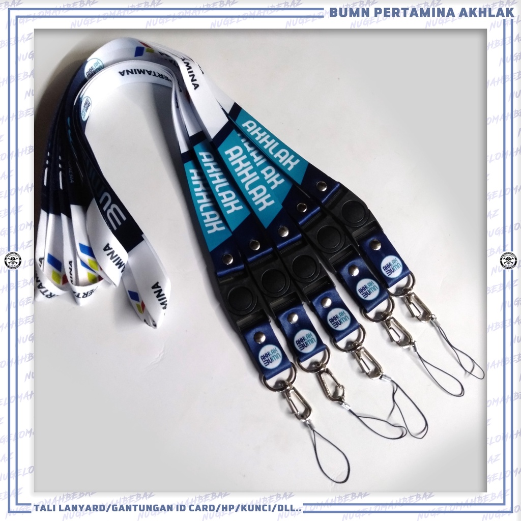 

TALI LANYARD GANTUNGAN ID CARD/HP/KUNCI/DLL.. BUMN AKHLAK PERTAMINA